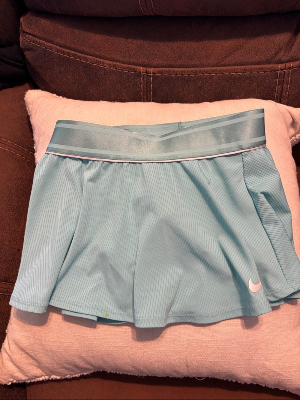 Nike Light Blue Athletic Skort with White Swoosh